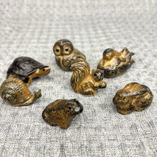 Vtg 7 Ceramic Mini Figurines