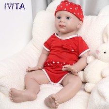 IVITA 20'' Realistic Reborn Baby Girl Doll Lifelike Big Silicone Baby Dolls Toy