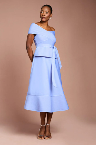 Coast cornflower bardot dress - coast,