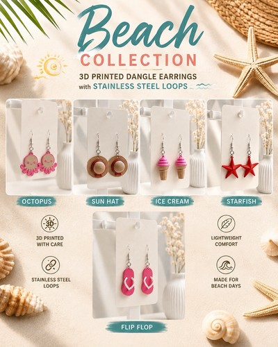Beach collection printed - beach,