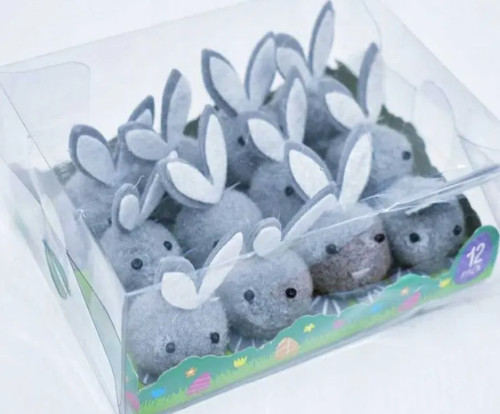 Pom grey bunnies easter - pom,