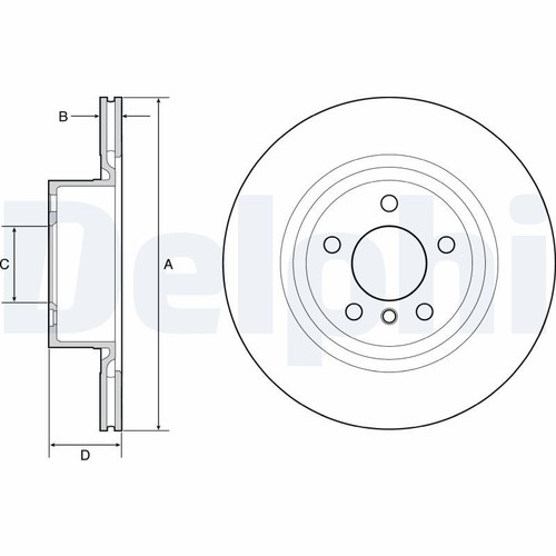 Brake disc delphi - brake, bg4644c