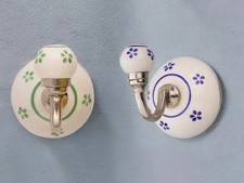 Handcrafted Bubble Wall Hook, Patterned Ceramic & Chrome Finish, coat/towel hook