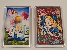 Walt Disney Alice In Wonderland Cheshire Cat Acrylic Fridge Magnet Set Of 2