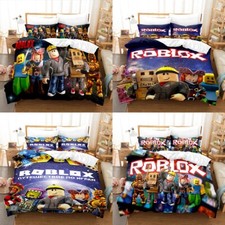 Kids Roblox Character Quilt Duvet Cover Bedding Set with Single Double Size GIFT