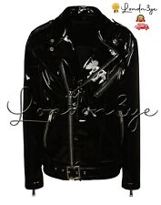 Mens PVC Vinyl Biker Jacket