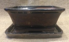 16cm Silver Glazed Rectangular