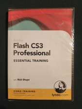 ADOBE FLASH CS3 PROFESSIONAL ESSENTIAL TRAINING WITH RICH SHUPE DVD SEALED NEW.