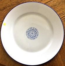 SEVRES white dish with blue