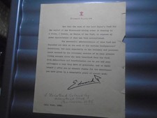 King Edward VIII Signed Letter St James's Palace Letterhead 1930 Heir to Throne