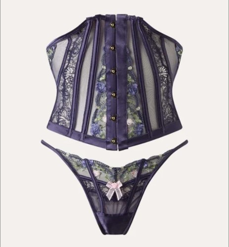 Lounge dahlia corset and thong - dahlia,