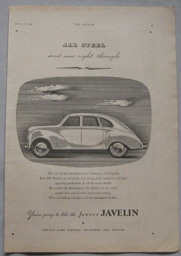 1947 jowett javelin - jowett, original