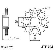 Sprocket JT 704 z16 for