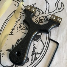 LEIGHTONS CATTYS HDPE Clipped Frame  BRASS !Catapult Slingshot 90mm “Buffalo”