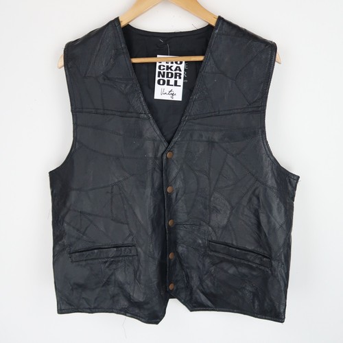 Vintage black leather