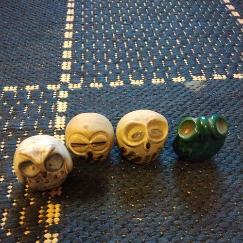 Vintage porcelain owls - ,
