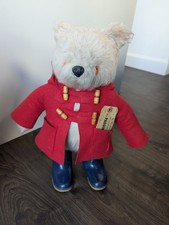 1972 Original Gabrielle PADDINGTON BEAR With Dunlop Blue Wellies Red Coat 