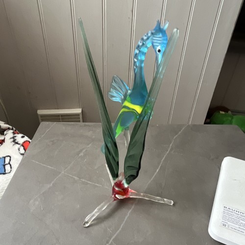 Art glass seahorse - art,
