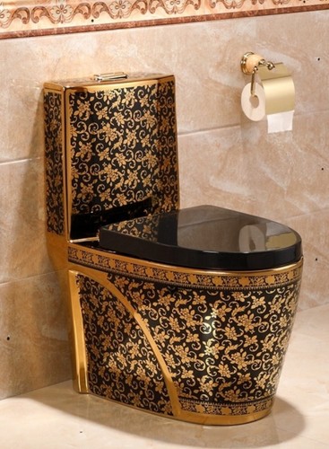 Gold black toilet - royal,