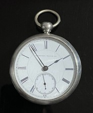 Hampden Watch Company Continental Springfield Solid Silver Pocket Watch c 1877