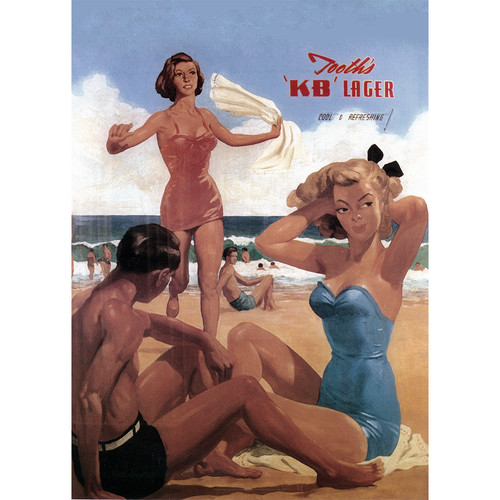 Tooths lager beach scene - lager,