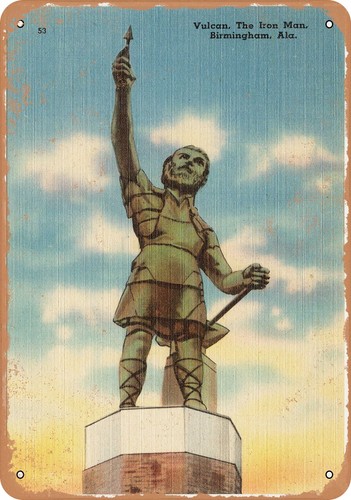 Metal sign alabama postcard - metal,
