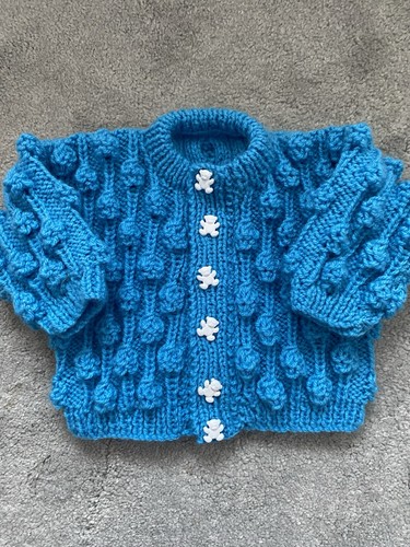 Hand knitted baby - , cardigan