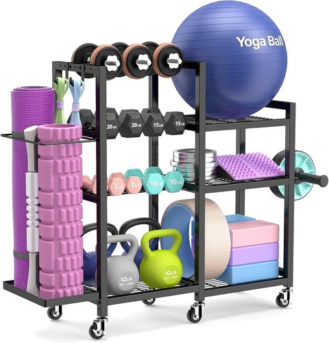 Gym storage rack with wheels - gym,