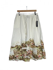 TAHARI LINEN MIDI SKIRT