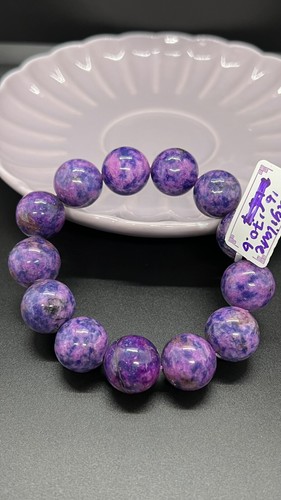 Large bead sugilite bracelet - sugilite,