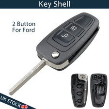 Replacement Flip Remote Key Fob Case 2 Button For Ford Ranger 2011 2012 - 2015