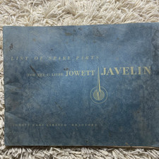 Jowett 1½ Ltr Javelin PC De-Luxe & Standard Model Illustrated Spare 1951