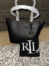 Lauren Ralph Lauren Large Black Keaton Faux Leather Tote bag BNWT rrp £295