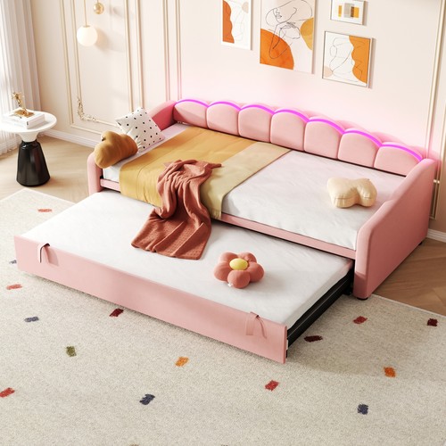 3ft upholstered day bed with - upholstered,