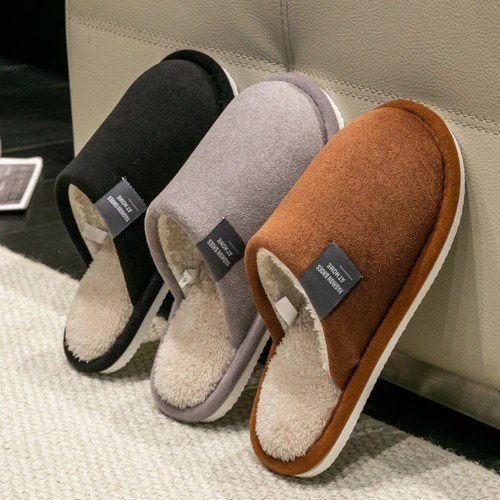 Men fur lined slippers - men,