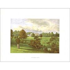 Ashcombe Park, Leek, Staffordshire - Antique Woodblock Print 1880