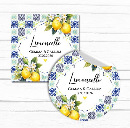 Limoncello wedding stickers - limoncello,