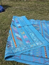 Moroccan Berber Sabra cactus silk rug carpet Amazigh handwoven tribal TURQUOISE