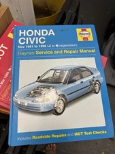 Honda Civic 1991 - 1996 Haynes Service and Repair Manual - Inc MOT Test Checks