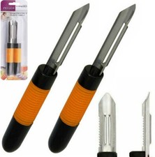 2 Pcs Lancashire Peeler Stainless Steel Vegetable Fruit Speed Potato Kitchen UK