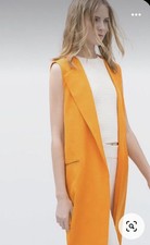 Zara Woman Orange Vest Linen