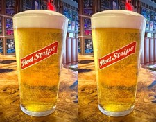 2 x Red Stripe Jamaican Lager Beer Pint Glass Brand New