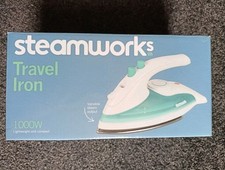 Steamworks Travel Iron 1000W with Steam Water Shots Variable Temperature Control