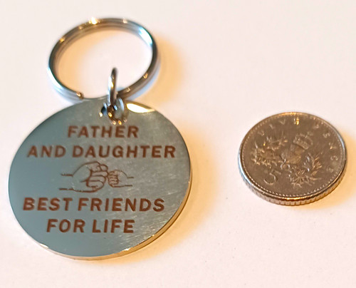 Father and daughter key ring - key,