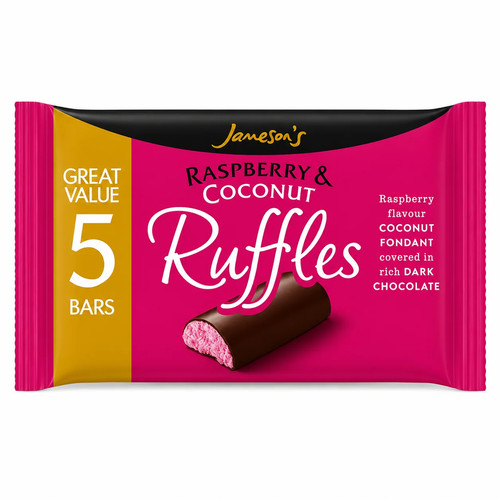 Raspberry coconut ruffles 5 - raspberry,