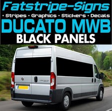to fit FIAT DUCATO L2 MWB BLACK PANELS VINYL WINDOWS GRAPHICS MOTORHOME CAMPER