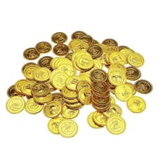 100PCS Plastic Gold Coins