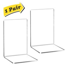2/4X Acrylic Bookends Non-Skid