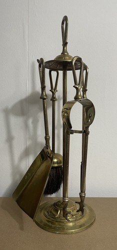 Brass fireplace companion set - fireplace,