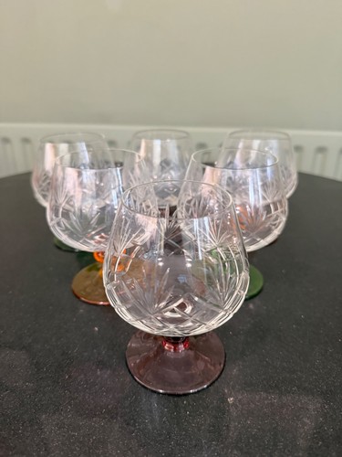Vintage cut glass brandy - 6,